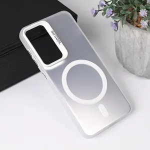 Torbica Magsafe Clear za Samsung Galaxy S25 srebrna