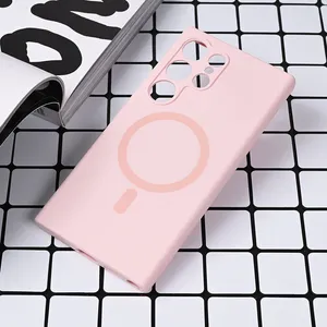 Torbica Magsafe Pure color za Samsung S928B Galaxy S24 Ultra roze