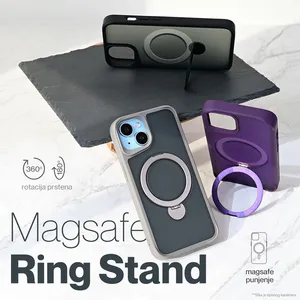 Torbica Magsafe Ring Stand za iPhone 13 Pro Max 6.7 siva