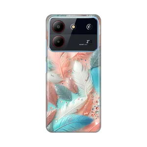 Torbica Silikonska Print za ZTE Blade A54 Pastel Feathers