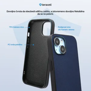 Torbica Teracell Scrub za Xiaomi Redmi Note 13 Pro Plus crna