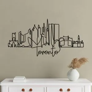 Toronto Crni Dekorativni Metalni Zidni Ukras