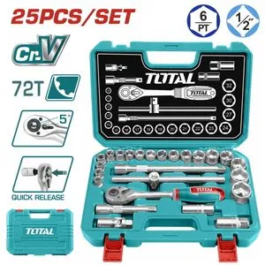 Total 25-delni 1/2" set gedora THT121251