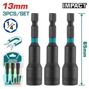 Total 3-delni set udarnih magnetnih usadnhi nastavaka HEX 13mm,dužina 65mm TAC271331