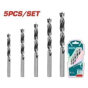 Total 5-delni set burgija za drvo, 3-8mm TACSD7055