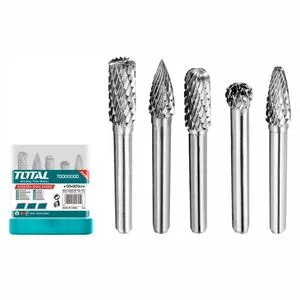 Total 5-delni set karbidnih nastavaka za čeonu brusilicu,6mm TAKC0651