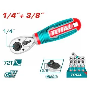 Total Kratka čegrtaljka 1/4" i 3/8" THT1061438