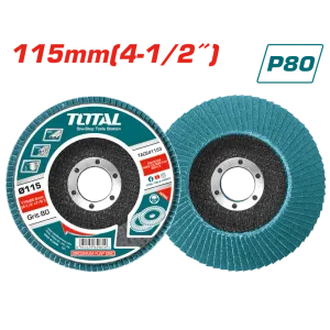Total Lamelni brusni disk 115mm za metal,P80,zirconium TAC641153