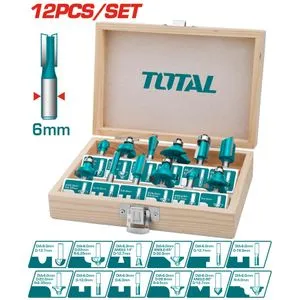 Total Set 12 bitova za glodalicu (6mm) TACSR0121