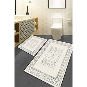 Touch - Ecru Set Tepiha za Kupatilo (2 Komada)