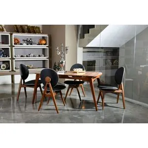Touch Wooden - Anthracite Walnut
Anthracite Table & Chairs Set (5 Pieces)