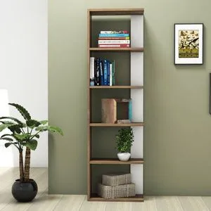 Tower - Walnut WalnutWhite Bookshelf OŠTEĆENO
