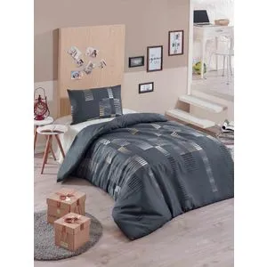 Trace - Anthracite Anthracite
Gold
White Single XL Quilt Cover Set (DE)