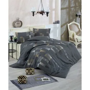 Trace - Anthracite Anthracite
Gold
White Super King Quilt Cover Set (FR)