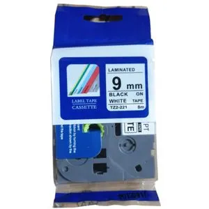 Traka TZ2-221 9mm Crno bela traka, 8m (e110vp i h108p)