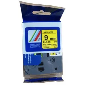Traka TZ2-621  9mm Crno zuta traka, 8m (e110vp i h108p)