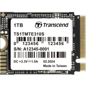 Transcend TS1TMTE310S M.2 NVMe 1TB, 2230, PCIe Gen 4x4, 3D TLC, DRAM-less, Read up to 5000 MB/s, ...