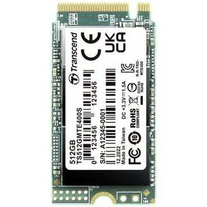 Transcend TS512GMTE400S M.2 NVMe 512GB, 2242, PCIe Gen 3x4, 3D TLC, DRAM-less, Single-sided