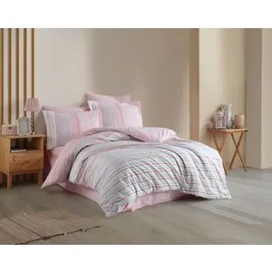 Trella - Pink Pink Poplin Double Quilt Cover Set