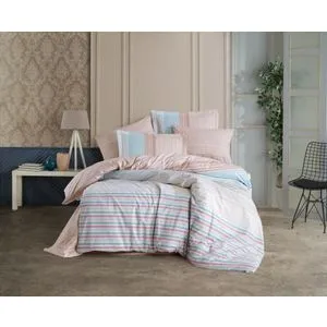 Trella - Turquoise Turquoise Poplin Double Quilt Cover Set