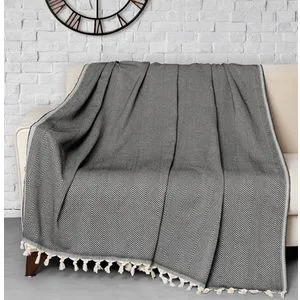 Trendy - Crno-Bela Navlaka za Sofu (230x170 cm)