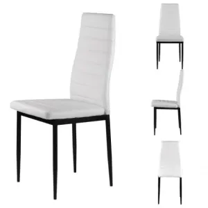 Trepezarijske stolice set 4 kom Tami eko koža White