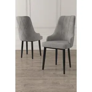 Trex - Sivi i Crni Set Stolica (2 Komada)