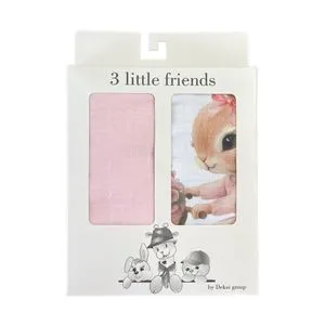 Tri Drugara Muslin Tetra Pelene Zeka Roze 80X80Cm