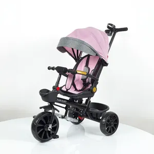 Tricikl za decu sa rotirajućim sedištem I ležećim položajem SM-25202 Roze