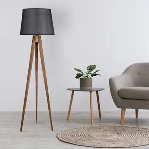 Tripod Yanık Lambader Pramit Hasır Siyah Abajurlu Brown
Black Floor Lamp