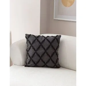 Tuffet - Black v1 Black Cushion Cover
