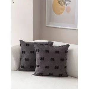 Tuffet - Black v3 Black Cushion Cover Set (2 Pieces)