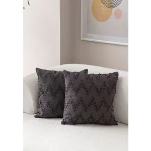 Tuffet - Black v4 Black Cushion Cover Set (2 Pieces)