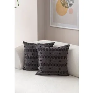 Tuffet - Black v5 Black Cushion Cover Set (2 Pieces)