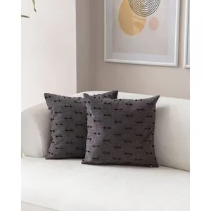Tuffet - Black v6 Black Cushion Cover Set (2 Pieces)