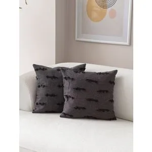 Tuffet - Black v7 Black Cushion Cover Set (2 Pieces)