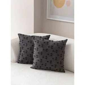 Tuffet - Black v8 Black Cushion Cover Set (2 Pieces)