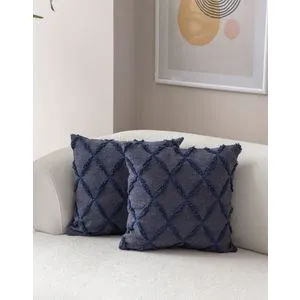 Tuffet - Blue v1 Blue Cushion Cover Set (2 Pieces)