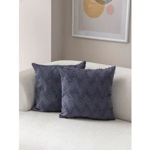 Tuffet - Blue v4 Blue Cushion Cover Set (2 Pieces)