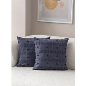 Tuffet - Blue v5 Blue Cushion Cover Set (2 Pieces)