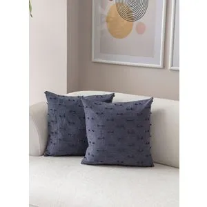 Tuffet - Blue v6 Blue Cushion Cover Set (2 Pieces)