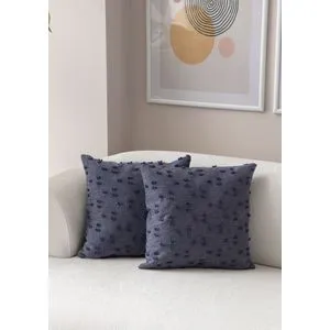 Tuffet - Blue v7 Blue Cushion Cover Set (2 Pieces)