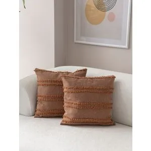 Tuffet - Brown v2 Brown Cushion Cover Set (2 Pieces)