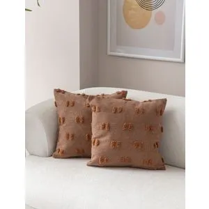 Tuffet - Brown v3 Brown Cushion Cover Set (2 Pieces)