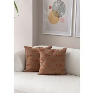 Tuffet - Brown v7 Brown Cushion Cover Set (2 Pieces)