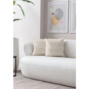 Tuffet - Cream v2 Cream Cushion Cover Set (2 Pieces)
