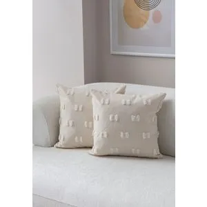 Tuffet - Cream v3 Cream Cushion Cover Set (2 Pieces)