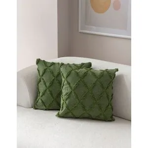Tuffet - Green v1 Green Cushion Cover Set (2 Pieces)