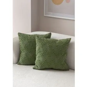 Tuffet - Green v3 Green Cushion Cover Set (2 Pieces)