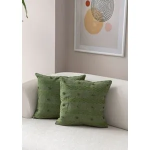 Tuffet - Green v4 Green Cushion Cover Set (2 Pieces)